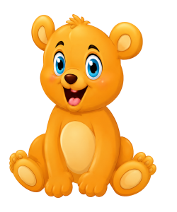 sitting bear no background